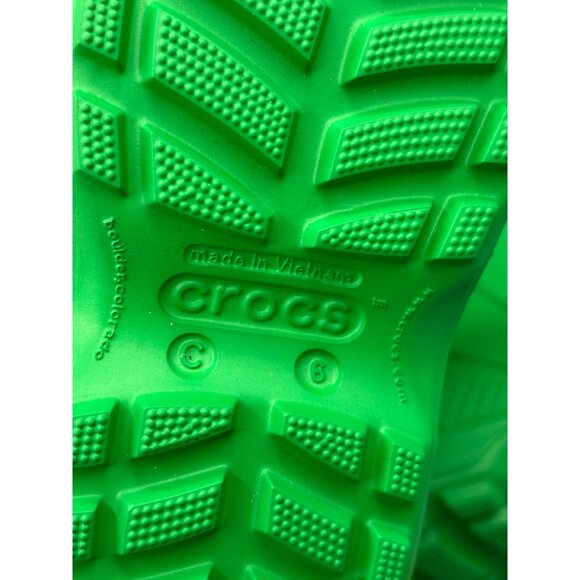 Crocs Kids Handle It Rain Boots Green C6 Waterproof - Picture 8 of 8